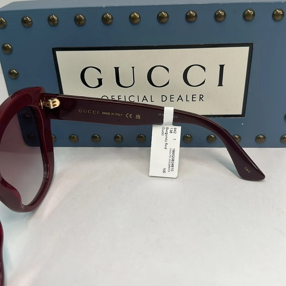 New Authentic Gucci Oversized GG0327S 006 Butterfly Sunglasses - Picture 14 of 15